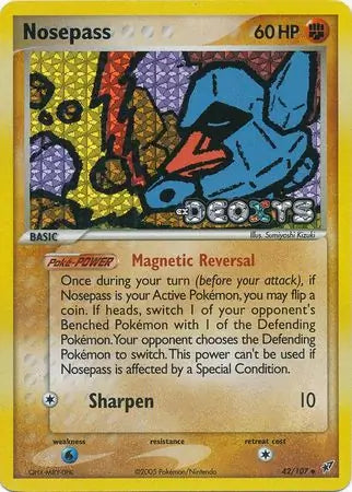 Nosepass 42/107 (Deoxys)  - Reverse Holofoil | Good Games Adelaide SA