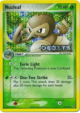 Nuzleaf 43/107 (Deoxys)  - Reverse Holofoil | Good Games Adelaide SA