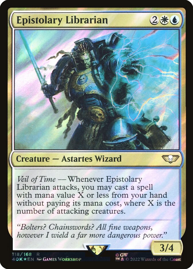 Epistolary Librarian  118★/617 (Universes Beyond: Warhammer 40,000)  - Surge Foil | Good Games Adelaide SA