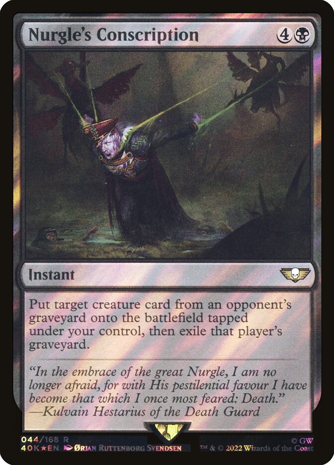Nurgles Conscription  44★/617 (Universes Beyond: Warhammer 40,000)  - Surge Foil | Good Games Adelaide SA