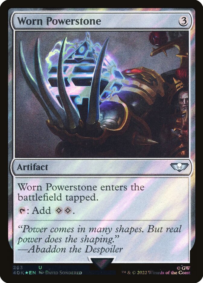 Worn Powerstone  263★/617 (Universes Beyond: Warhammer 40,000)  - Surge Foil | Good Games Adelaide SA