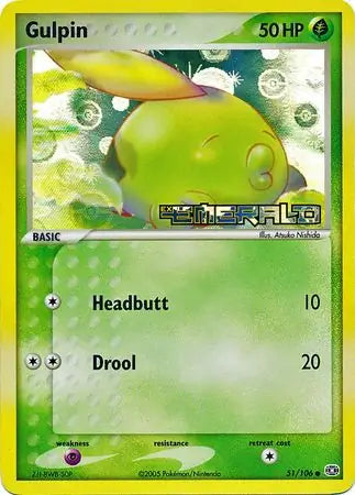 Gulpin 51/106 (Emerald)  - Reverse Holofoil | Good Games Adelaide SA