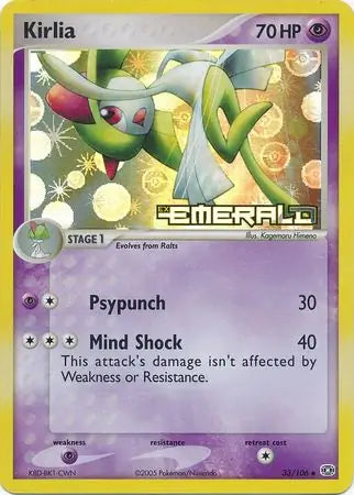 Kirlia 33/106 (Emerald)  - Reverse Holofoil | Good Games Adelaide SA