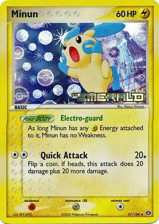 Minun 37/106 (Emerald)  - Reverse Holofoil | Good Games Adelaide SA