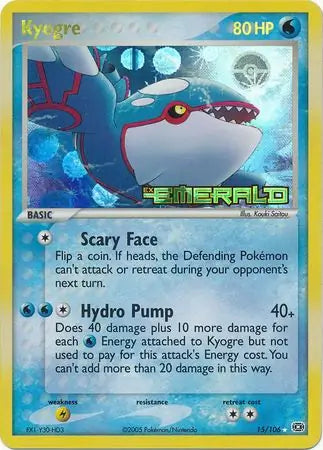 Kyogre 15/106 (Emerald)  - Reverse Holofoil | Good Games Adelaide SA