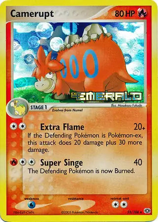 Camerupt 23/106 (Emerald)  - Reverse Holofoil | Good Games Adelaide SA
