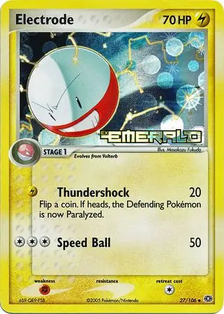 Electrode 27/106 (Emerald)  - Reverse Holofoil | Good Games Adelaide SA
