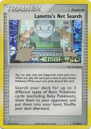 Lanette's Net Search 77/106 (Emerald)  - Reverse Holofoil | Good Games Adelaide SA