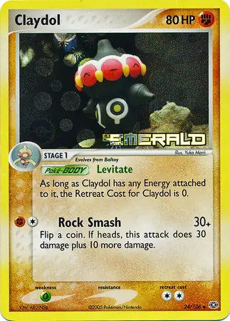 Claydol 24/106 (Emerald)  - Reverse Holofoil | Good Games Adelaide SA
