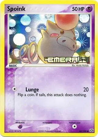 Spoink  66/106 (Emerald)  - Reverse Holofoil | Good Games Adelaide SA