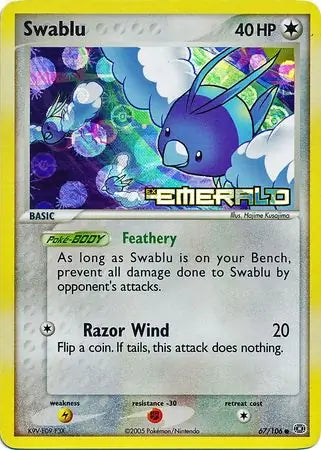 Swablu 67/106 (Emerald)  - Reverse Holofoil | Good Games Adelaide SA