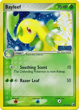 Bayleef 35/115 (Unseen Forces)  - Reverse Holofoil | Good Games Adelaide SA