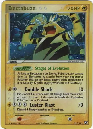 Electabuzz 22/115 (Unseen Forces)  - Reverse Holofoil | Good Games Adelaide SA
