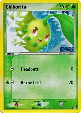 Chikorita 51/115 (Unseen Forces)  - Reverse Holofoil | Good Games Adelaide SA