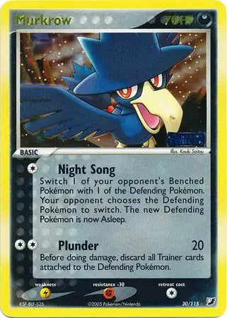 Murkrow 30/115 (Unseen Forces)  - Reverse Holofoil | Good Games Adelaide SA