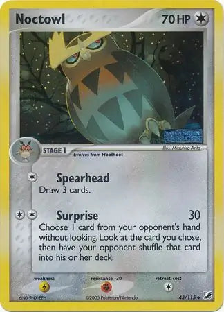 Noctowl 43/115 (Unseen Forces)  - Reverse Holofoil | Good Games Adelaide SA