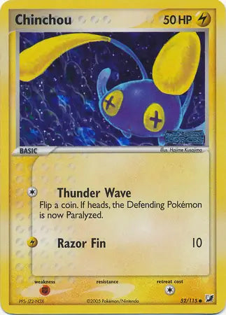 Chinchou 52/115 (Unseen Forces)  - Reverse Holofoil | Good Games Adelaide SA