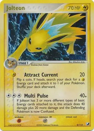 Jolteon 8/115 (Unseen Forces)  - Reverse Holofoil | Good Games Adelaide SA