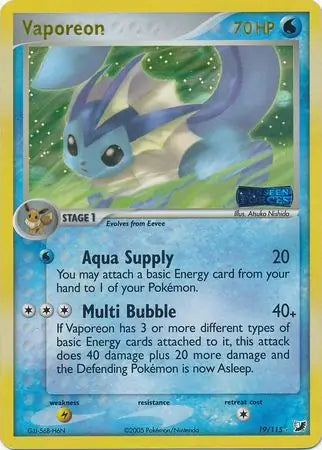 Vaporeon 19/115 (Unseen Forces)  - Reverse Holofoil | Good Games Adelaide SA