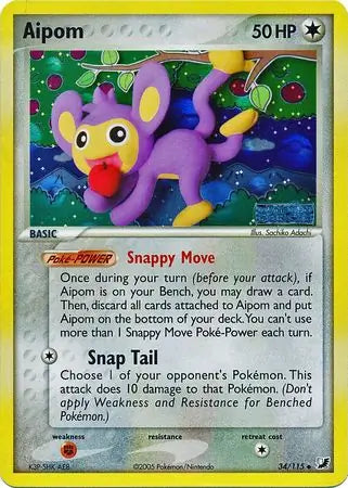 Aipom 34/115 (Unseen Forces)  - Reverse Holofoil | Good Games Adelaide SA