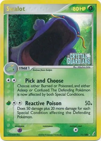 Swalot 11/100 (Crystal Guardians)  - Reverse Holofoil | Good Games Adelaide SA