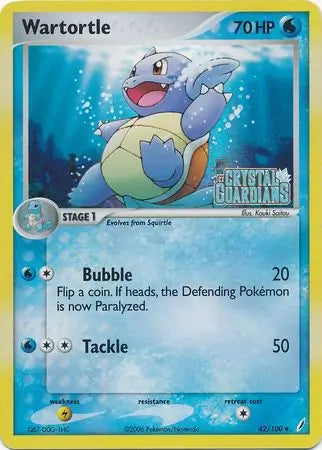 Wartortle  42/100 (Crystal Guardians)  - Reverse Holofoil | Good Games Adelaide SA