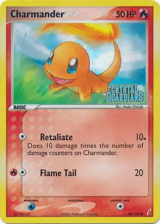 Charmander 48/100 (Crystal Guardians)  - Reverse Holofoil | Good Games Adelaide SA