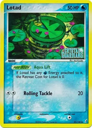 Lotad 55/100 (Crystal Guardians)  - Reverse Holofoil | Good Games Adelaide SA