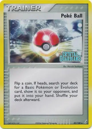 Poke Ball 82/100 (Crystal Guardians)  - Reverse Holofoil | Good Games Adelaide SA
