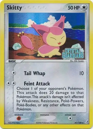 Skitty 41/100 (Crystal Guardians)  - Reverse Holofoil | Good Games Adelaide SA