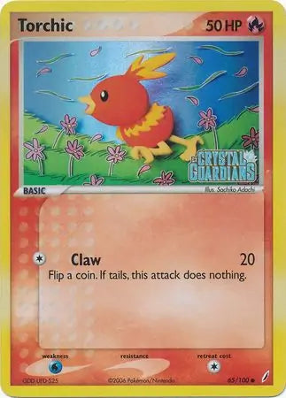 Torchic  65/100 (Crystal Guardians)  - Reverse Holofoil | Good Games Adelaide SA