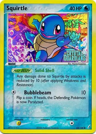Squirtle  64/100 (Crystal Guardians)  - Reverse Holofoil | Good Games Adelaide SA