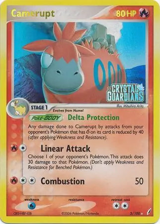 Camerupt 3/100 (Crystal Guardians)  - Reverse Holofoil | Good Games Adelaide SA