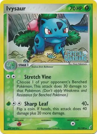 Ivysaur 35/100 (Crystal Guardians)  - Reverse Holofoil | Good Games Adelaide SA