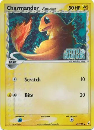 Charmander Delta Species 49/100 (Crystal Guardians)  - Reverse Holofoil | Good Games Adelaide SA