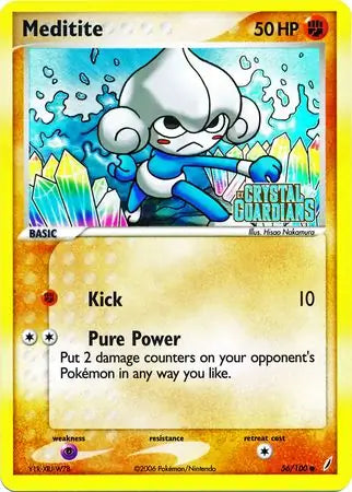 Meditite 56/100 (Crystal Guardians)  - Reverse Holofoil | Good Games Adelaide SA