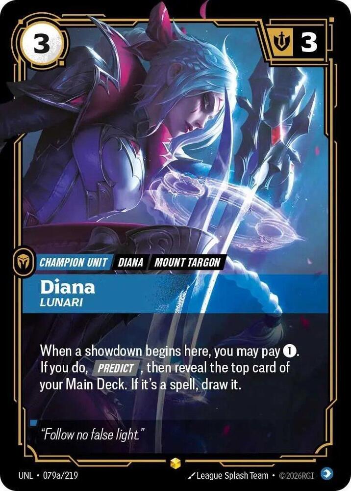 Diana - Lunari 79a/219 (Unleashed)  - Foil | Good Games Adelaide SA