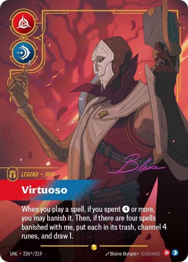 Jhin - Virtuoso 226*/219 (Unleashed)  - Signature Foil | Good Games Adelaide SA
