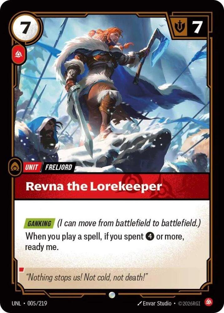 Revna the Lorekeeper 5/219 (Unleashed)  - Foil | Good Games Adelaide SA