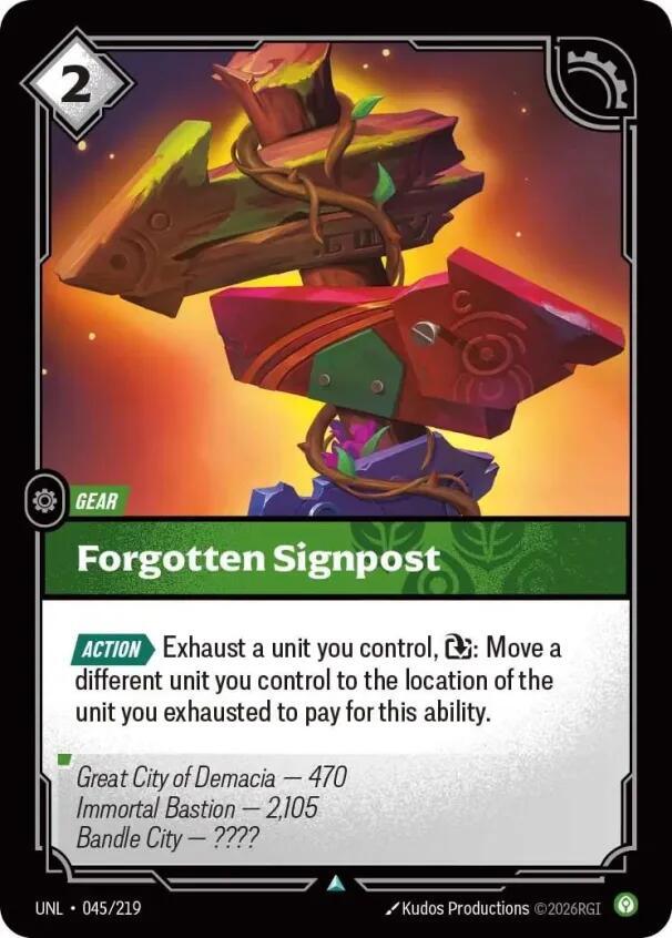Forgotten Signpost 45/219 (Unleashed)  - Foil | Good Games Adelaide SA