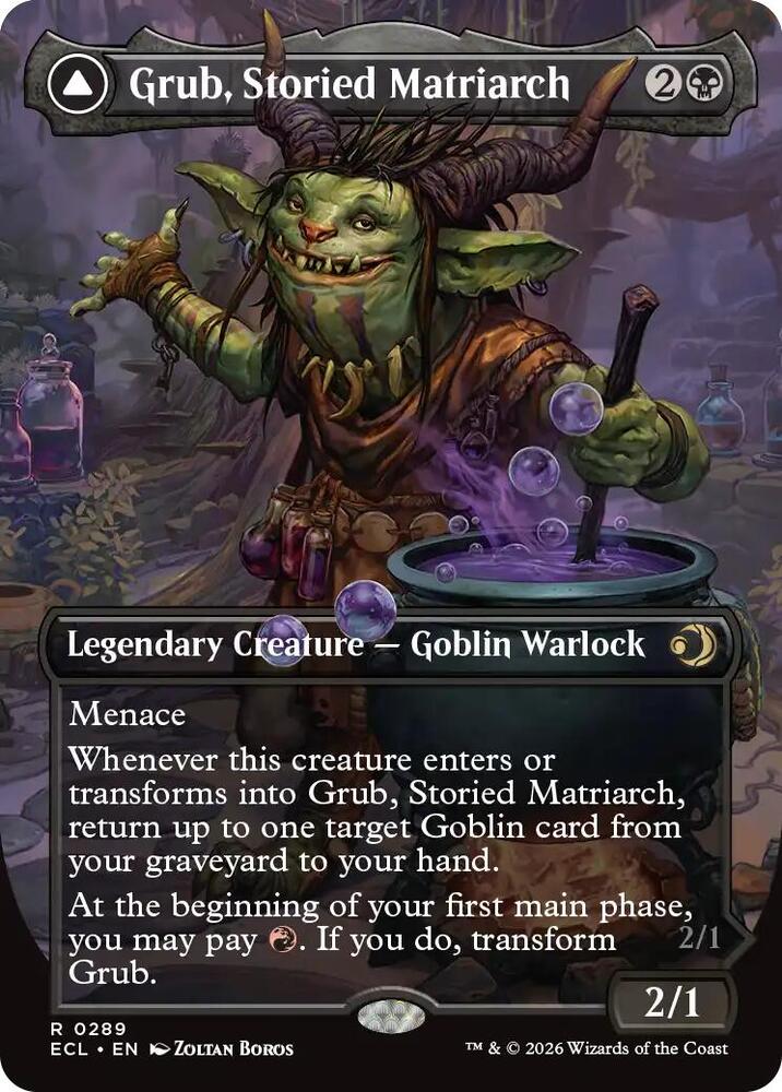 Grub Storied Matriarch Borderless (Dupe) 289 (Lorwyn Eclipsed)  - Foil | Good Games Adelaide SA