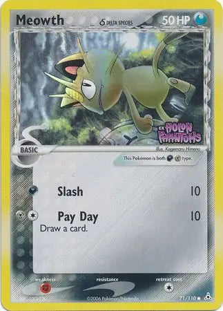 Meowth Delta Species 71/110 (Holon Phantoms)  - Reverse Holofoil | Good Games Adelaide SA