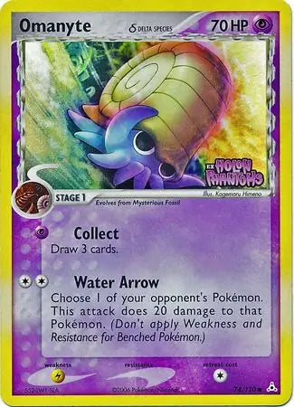 Omanyte Delta Species 74/110 (Holon Phantoms)  - Reverse Holofoil | Good Games Adelaide SA