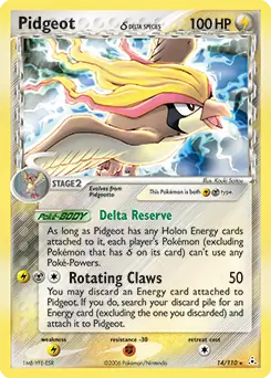 Pidgeot Delta Species 14/110 (Holon Phantoms)  - Holofoil | Good Games Adelaide SA