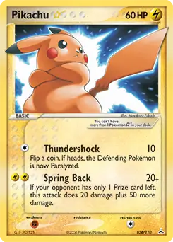 Pikachu Star 104/110 (Holon Phantoms)  - Holofoil | Good Games Adelaide SA