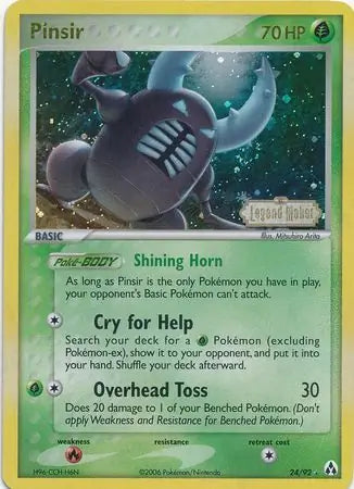Pinsir 24/92 (Legend Maker)  - Reverse Holofoil | Good Games Adelaide SA