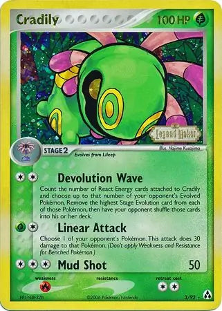 Cradily 3/92 (Legend Maker)  - Reverse Holofoil | Good Games Adelaide SA