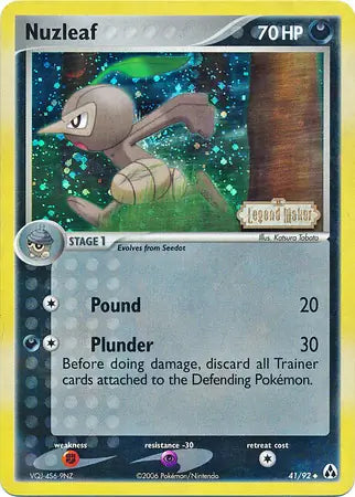 Nuzleaf 41/92 (Legend Maker)  - Reverse Holofoil | Good Games Adelaide SA