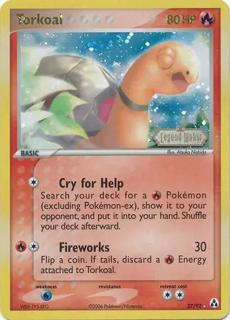 Torkoal 27/92 (Legend Maker)  - Reverse Holofoil | Good Games Adelaide SA