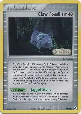 Claw Fossil 78/92 (Legend Maker)  - Reverse Holofoil | Good Games Adelaide SA